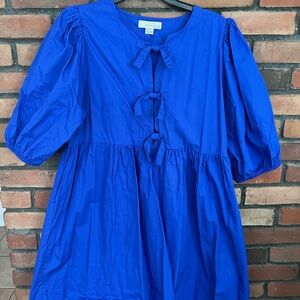 Casual Dress with Puff Sleeves